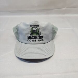 VTG JOHN DEERE Maximizer Combines 80s USA Louisville MFG‎ CO Truck Hat Cap SNAP